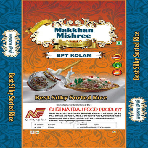 White Healthy And Natural Makkhan Mishree Bpt Kolam Sorted Rice