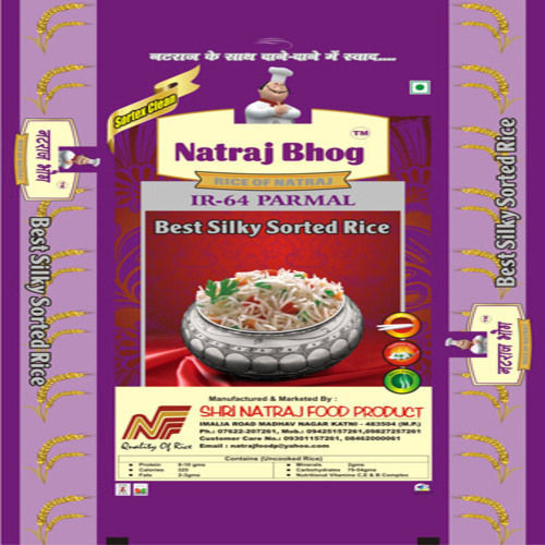 White Healthy And Natural Natraj Bhog Ir-64 Parmal Sorted Rice