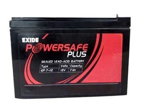 Black Exide Ep7 12 Powersafe Plus Battery