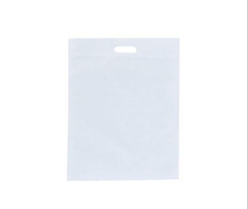 White Plain Shopping D Cut Bags Handle Material: Non Woven Fabric