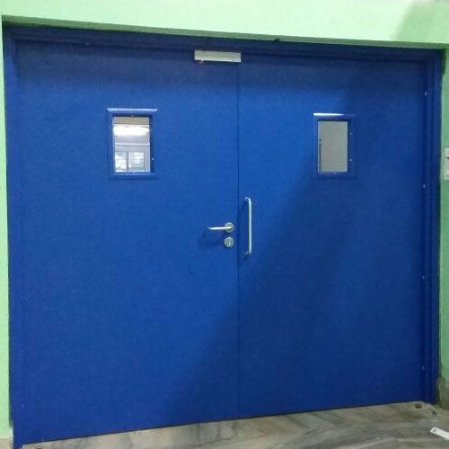 Blue Fire Safety Door Application: Industrial