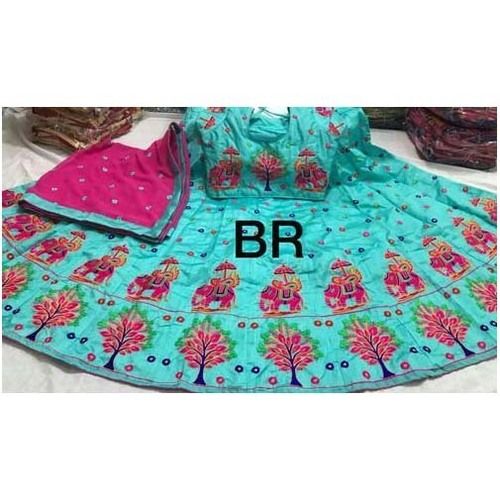 Various Ladies Embroidered Semi Stitched Lehenga