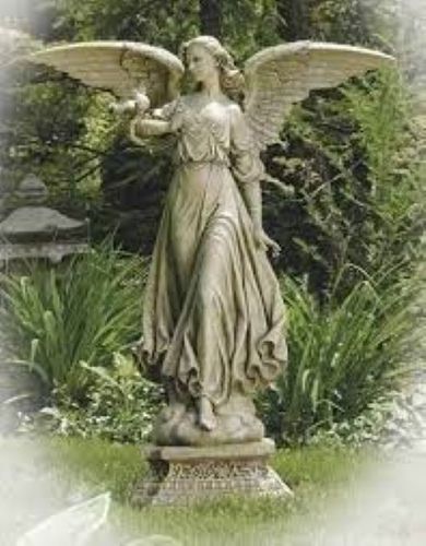 Intricate Stone Angel Statue - Different Size, Contemporary Design | Elegant Look, Perfectly Carved, Optimum Finish for Home and Garden Decor