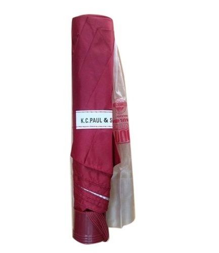 Pink Plain Polyester Three Fold Umbrella Handle Material: Plastic