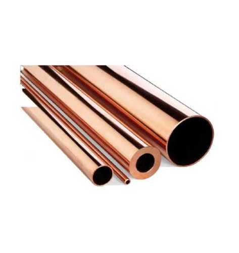 Golden Polished Round Copper Tube