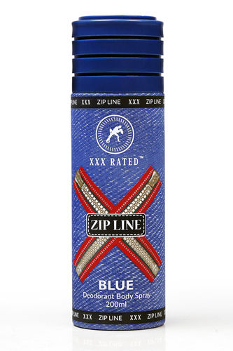 XXX Rated Zipline Blue Deodorant Body Spray - For Men and Women (200 ml)