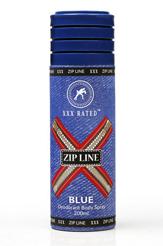  XXX रेटेड ज़िपलाइन ब्लू डिओडोरेंट बॉडी स्प्रे - पुरुषों और महिलाओं के लिए (200 ml) 