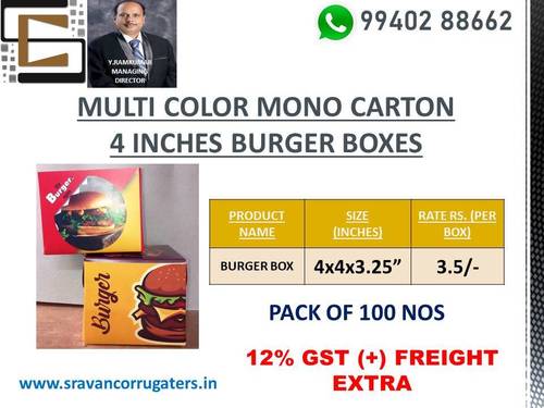 Red Burger Packing Small Box