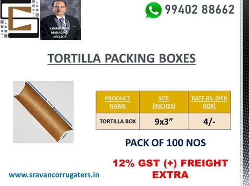Finely Finished Tortilla Wrap Box