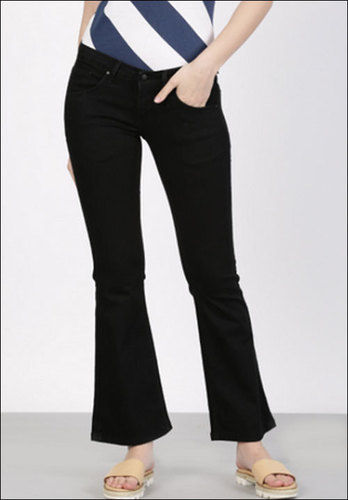 Blue Ladies Boot Cut Denim Black Jeans