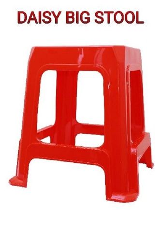 Easy To Clean Red Color Plastic Stool