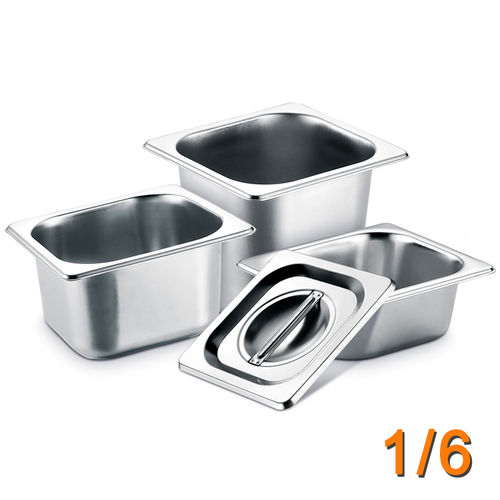 Stainless Steel Gastronorm Pan (1/6 X 65mm, 304 SS 18/8, 0.8mm)