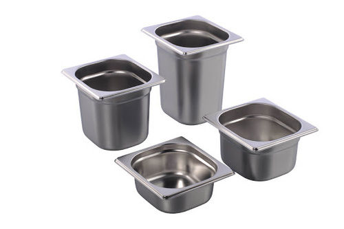 Stainless Steel Ice Cream Gastronorm Pan (8 X 8 X 6 Cm) Application: Commercial Use