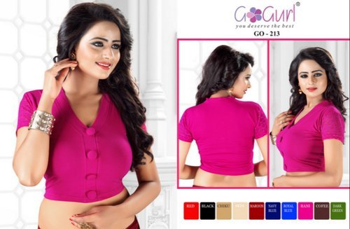 Lycra Blouses - Custom Fit, All Color Variants | Short Sleeves, Anti-Wrinkle, Breathable, Exquisite Patterns, Long Lasting Quality, Smooth Finish, All Season