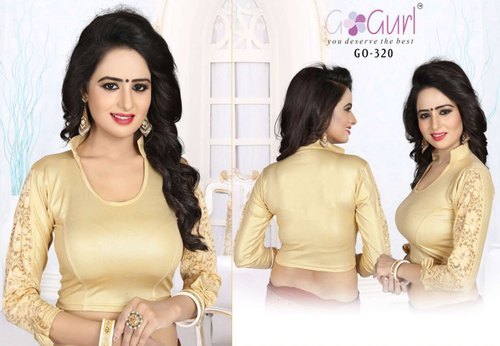 All Go 320 U Shape Golden Shimmer Lycra Blouses