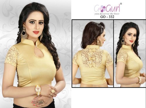 GO 331 Shimmer Lycra Blouses - Superior Quality, Long Lasting, Exquisite Patterns | Anti-Wrinkle, Breathable, Color Fastness, Short Sleeves