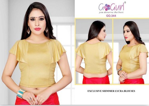 GO 344 Shimmer Lycra Blouses - Superior Long Lasting Quality, All Season Casual Wear, Short Sleeves, Custom Patterns, Anti-Wrinkle, Breathable, No Fade, Washable