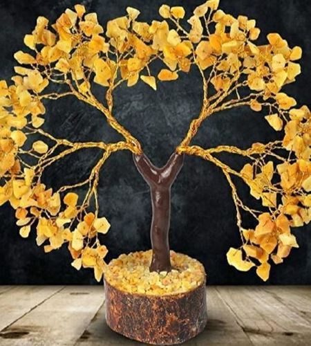 Natural Stone Tree - Polished Finish, Striking Multicolor Design | Modern Decorative Art for Healing and Decoration