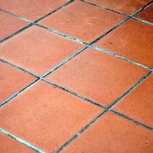 Red Square Edge Floor Tiles