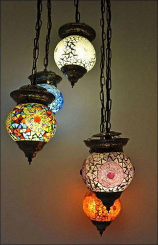 Handmade Mosaic Hanging Light