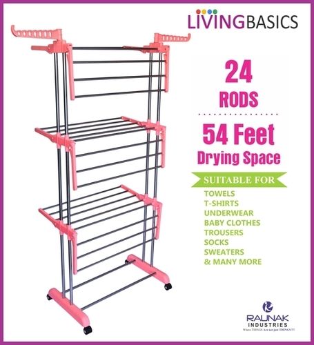 Livingbasics Watermelon Pink Clothes Drying Racks