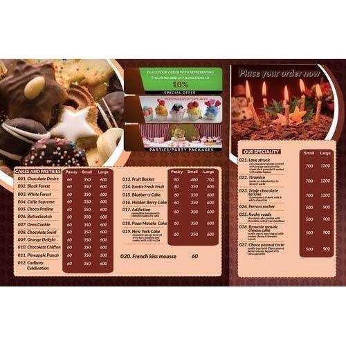 Premium Menu Cards Printing Service