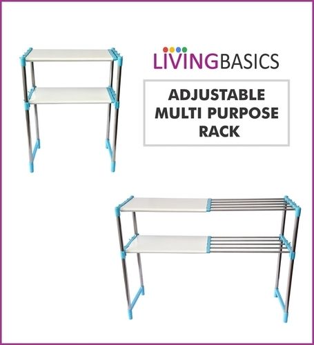 Livingbasics Multipurpose Rack (2-Layer, Cyan Blue)