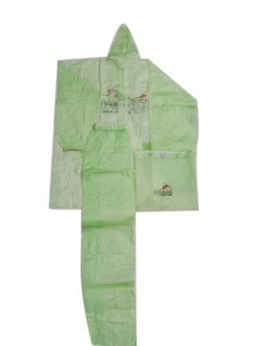 Xl Size Green Pvc Plastic Male Raincoat Age Group: Adult