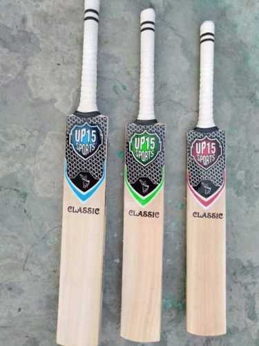 Full Size Cricket Bat - Natural Wood Standard Handle Gray Color | Designed for Adults Ideal for Competitive Play