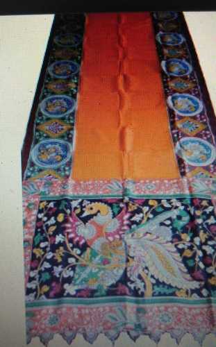 Cotton Silk Kalamkari Printed Ladies Saree