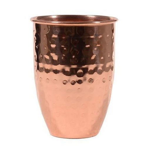 As Shown 100% 5 Inch Hammered Copper Drinking Glass