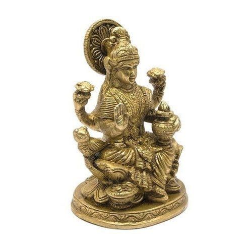 5 Inches Brass Hindu Goddess Laxmi Statue