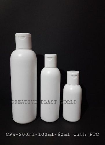 White Plastic Round Body Lotion Bottles