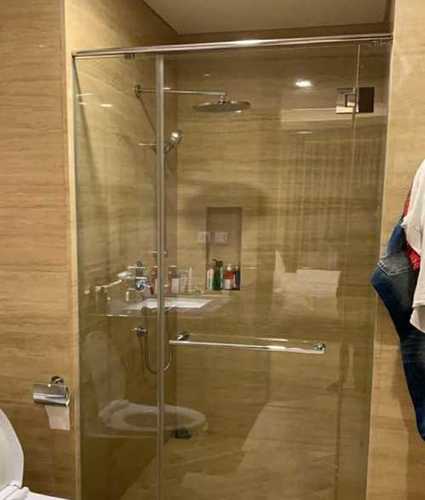 Transparent Shower Glass Door Size: Custom