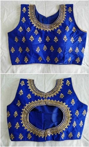 Embroidered Cotton Blend Blouse - Customized Size, All-Season Wear | Anti-Wrinkle, Breathable, Color Fastness, Exquisite Patterns