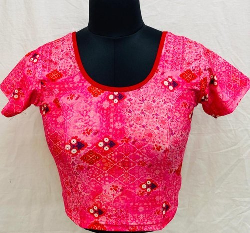 Half Sleeves Embroidered Blouse - Custom Size, All-Season, Anti-Wrinkle & Breathable | Superior Durability, Color Fastness & Exquisite Patterns