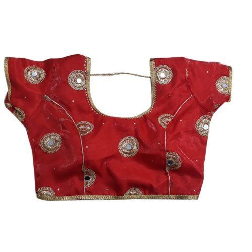 All Ladies Red Glass Work Blouse