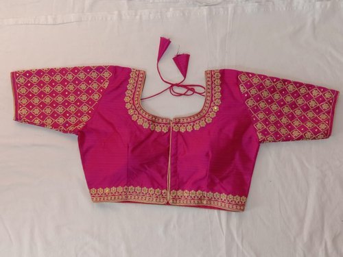 Designer Embroidered Party Wear Blouse - Customized Size, All Colors | Long Lasting Durability, Anti-Wrinkle, Breathable, Smooth Finish, Short Sleeves