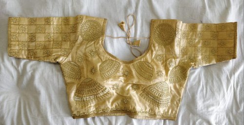 Silk Jhummar Blouse - Customized Size, Multi-Color Embroidered Pattern | Anti-Wrinkle, Breathable, Cool Pass, Washable, Long-Lasting Durability