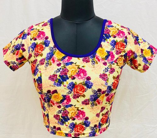 All Spandex Smooth Printed Blouse