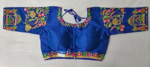 All Stitched Heavy Fantom Cloth With Tread Work Blouse