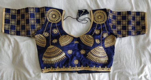 All Stitched Silk Multi Color Jhummar Blouse