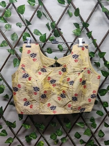 All Zari Jacquard Silk Floral Blouse