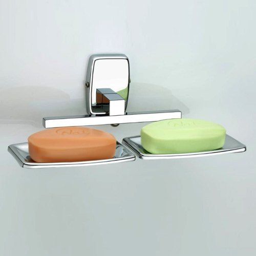 Chrome Finish Double Soap Dish