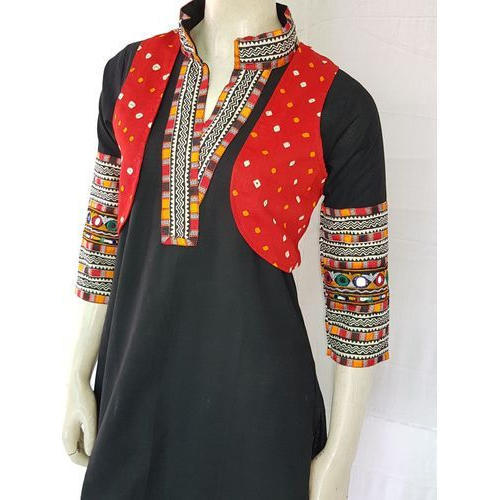 Mulicolor Colorfastness Ladies Embroidered Kurti