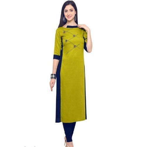 All Ladies Plain Rayon Kurti