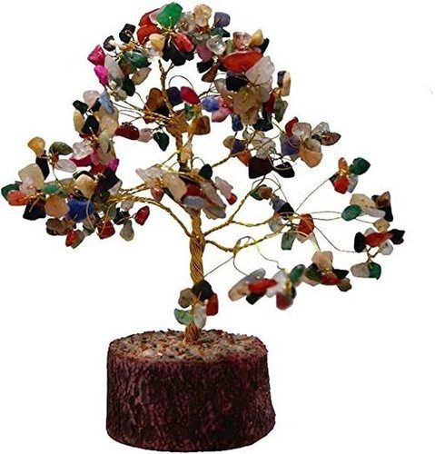 Polished Agate Stone Tree - A Grade Multicolor Decorative Accent | Easy To Install, Durable, Striking Colors, Easy To Clean