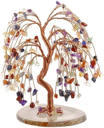 Multicolour Natural Agate Stone Tree Grade: A Grade