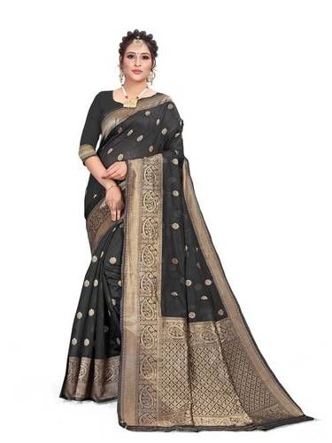Prettify Jacquard Saree With Unstitched Blouse Piece Sar-11