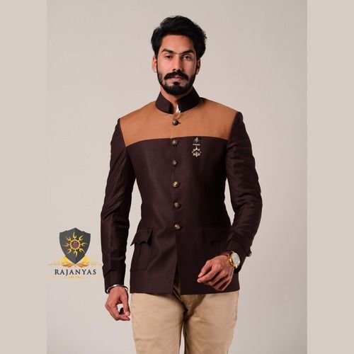 Umber Brown Dual Color Bandhgala Blazer Age Group: 15-50